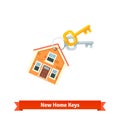 House keychain symbolising purchase of a new home