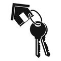 House keys mortgage icon, simple style