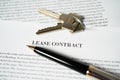 Lease contract with house keys