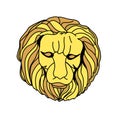 House Lannister, Golden Lion. symbol of the seven kingdoms. head of a golden lion on a white background