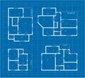 house layout blueprint vector apartment design project