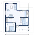 house layout blueprint vector apartment design project