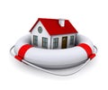 House in lifebuoy Royalty Free Stock Photo