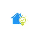 House and light bulb vector icon Royalty Free Stock Photo