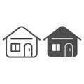 House line and glyph icon. Real estate vector illustration isolated on white. Home outline style design, designed for Royalty Free Stock Photo