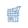 It house line icon concept. It house flat  vector symbol, sign, outline illustration. Royalty Free Stock Photo