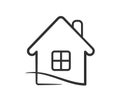 House Line Icon Royalty Free Stock Photo