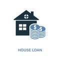 House Loan icon in two colors design. Pixel perfect symbols from personal finance icon collection. UI and UX. Illustration of hous