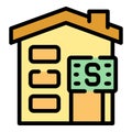 House loan money icon vector flat