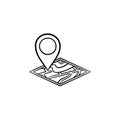 House location hand drawn outline doodle icon.