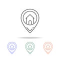 House location icon. Elements of real estate in multi colored icons. Premium quality graphic design icon. Simple icon for websites Royalty Free Stock Photo