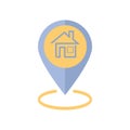 House location icon. Great vectors for travel, social networks, internet applications Royalty Free Stock Photo