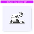 House location line icon