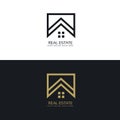 House logo design in creative line style