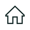 House logo icon linear - vector Royalty Free Stock Photo