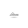 House logo icon with shadow