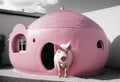 A house that looks like a circular pig Royalty Free Stock Photo