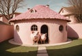 A house that looks like a circular pig Royalty Free Stock Photo