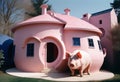 A house that looks like a circular pig Royalty Free Stock Photo