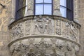 House of Lords from Linden, facade of renaissance tenement house with decorative relief, Brno, Czech Republic