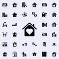 house with love icon. Real estate icons universal set for web and mobile Royalty Free Stock Photo