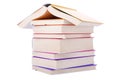 House made with books piled Royalty Free Stock Photo