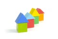 House made of colorful cubes. Royalty Free Stock Photo