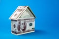 house made of dollar bills Royalty Free Stock Photo