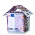 House made from euro Royalty Free Stock Photo