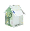 A house made from euro bills Royalty Free Stock Photo