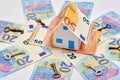 House made with euro bills Royalty Free Stock Photo