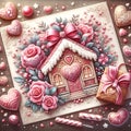 A sweet and charming gingerbread house is the perfect gift for any occasion Royalty Free Stock Photo