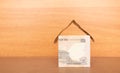 House made from the Indian currency with copy space, Concept of constructing house with Money Royalty Free Stock Photo
