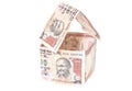 House Made of Indian 1000 rupee banknotes Royalty Free Stock Photo