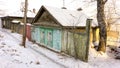 House is Made of Old Timber, House of Logs, The House is Assembled from Wooden Logs