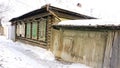 House is Made of Old Timber, House of Logs, The House is Assembled from Wooden Logs