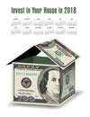 A house made out of 100 dollar bills Royalty Free Stock Photo