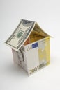 House Made Of Paper Currency Royalty Free Stock Photo