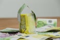 House made of paper currency Royalty Free Stock Photo