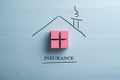 Home insurance conceptual image Royalty Free Stock Photo