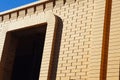 house is made of yellow silicate brick. The walls and facade of Royalty Free Stock Photo