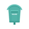 House mailbox icon flat isolated vector Royalty Free Stock Photo