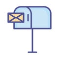 House mailbox Isolated Vector icon which can easily modify or edit Royalty Free Stock Photo