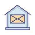 House mailbox Isolated Vector icon which can easily modify or edit Royalty Free Stock Photo