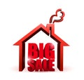 House market big sale sign illustration Royalty Free Stock Photo