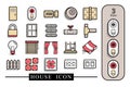 House material icon.The file has separate layers