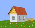 House on a meadow Royalty Free Stock Photo