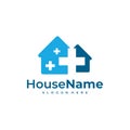 House Medical Logo Template Design. Health Plus Home Logo Vector