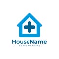 House Medical Logo Template Design. Health Plus Home Logo Vector