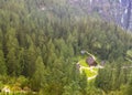 House in the middle of the forest in Upper-Austria Royalty Free Stock Photo